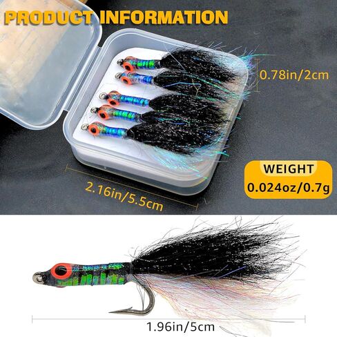 DEILAI 5pcs يطير الصيد الذباب الرطب الجاف الذباب عدة يطير تشكيلة السحر لسمك السلمون المرقط باس الحوريات الصيد اليد تعادل الذباب عدة مع صندوق الطيران للمياه المالحة والمياه العذبة in Kuwait