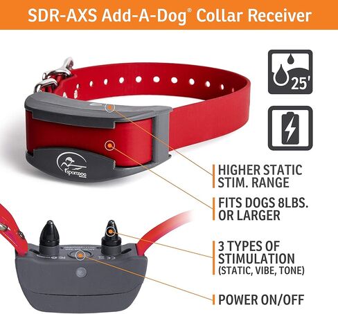 طوق SportDOG Brand FieldTrainer 425XS Add-A-Dog للكلاب العنيدة - طوق إضافي أو بديل أو إضافي لمدربك عن بعد - مقاوم للماء وقابل لإعادة الشحن مع النغمة والاهتزاز والكهرباء الساكنة in Kuwait