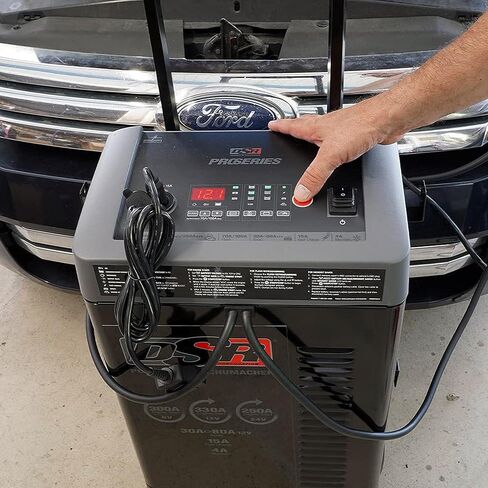 Schumacher Electric DSR124 ProSeries Car Battery Charger - 330 Peak Amps - 6v / 12v / 24v Battery Charger - Fully Automatic Battery Maintainer for SUVs, Trucks, Large Engines & Shop/Dealer Use in Saudi Arabia