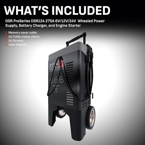 Schumacher Electric DSR124 ProSeries Car Battery Charger - 330 Peak Amps - 6v / 12v / 24v Battery Charger - Fully Automatic Battery Maintainer for SUVs, Trucks, Large Engines & Shop/Dealer Use in Saudi Arabia