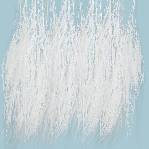 30"-35" Tall Dried Bleached Hanging Amaranthus Flowers for Decor, Bleached Wisteria White Vine Hanging Plants Flowers for Wedding Boho Home Hotel Wall Decoration, Floral Arrangement in Kuwait