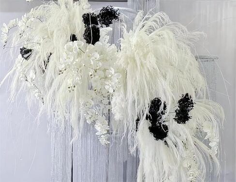 30"-35" Tall Dried Bleached Hanging Amaranthus Flowers for Decor, Bleached Wisteria White Vine Hanging Plants Flowers for Wedding Boho Home Hotel Wall Decoration, Floral Arrangement in Kuwait