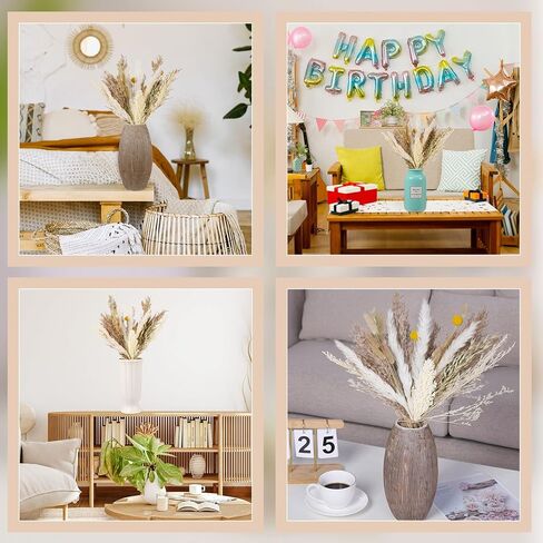 Auidy_6TXD 29 قطعة ديكور عشب بامباس، عشب بامباس المجفف، عشب بامباس بالجملة ديكور عشب بامباس زهور مجففة لمزهرية لقطع بوهو المركزية للطاولات (17 بوصة) in Kuwait