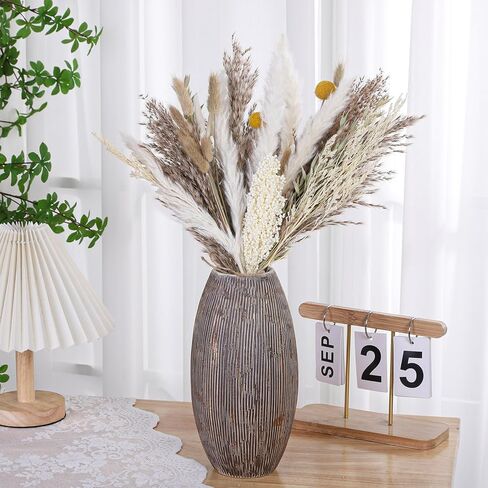 Auidy_6TXD 29 قطعة ديكور عشب بامباس، عشب بامباس المجفف، عشب بامباس بالجملة ديكور عشب بامباس زهور مجففة لمزهرية لقطع بوهو المركزية للطاولات (17 بوصة) in Kuwait