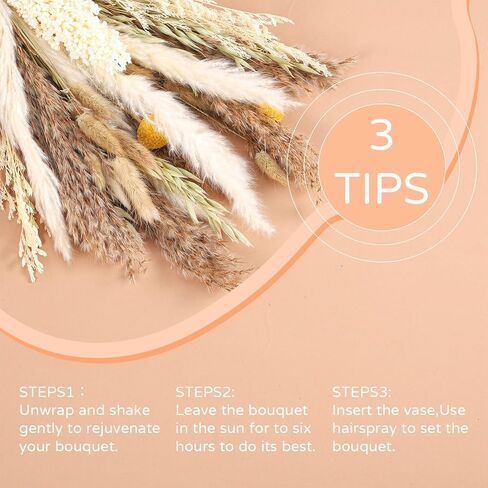 Auidy_6TXD 29 قطعة ديكور عشب بامباس، عشب بامباس المجفف، عشب بامباس بالجملة ديكور عشب بامباس زهور مجففة لمزهرية لقطع بوهو المركزية للطاولات (17 بوصة) in Kuwait