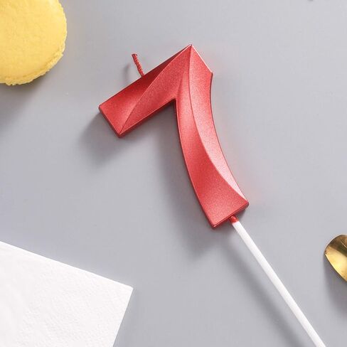 Pfizermay 2.76 بوصة شموع كعكة عيد ميلاد سعيد ذهبية لامعة عدد الشموع تزيين الكيك لحفلات الزفاف، المهرجانات، لم الشمل، حفلات الذكرى السنوية للأطفال، البالغين، الأطفال، الحيوانات الأليفة (ذهبي، 6) in Kuwait