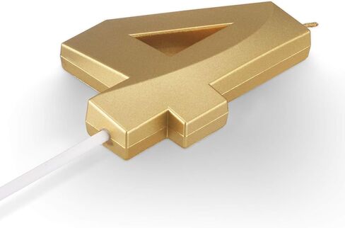 Pfizermay 2.76 بوصة شموع كعكة عيد ميلاد سعيد ذهبية لامعة عدد الشموع تزيين الكيك لحفلات الزفاف، المهرجانات، لم الشمل، حفلات الذكرى السنوية للأطفال، البالغين، الأطفال، الحيوانات الأليفة (ذهبي، 6) in Kuwait