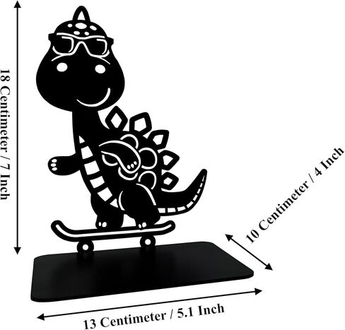 Heavenlykraft Dinosaur Themed Bookends - Sturdy Metal Decor for Shelves, Perfect for Kids Room, Home & Office - Unique Jurassic Design, Set of 2, Kids Bookends, Metal Bookends in Saudi Arabia