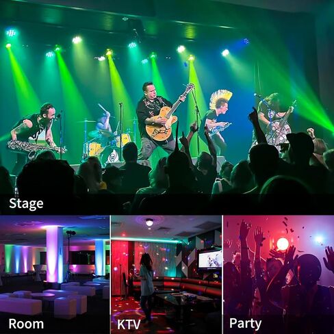 Iverens 36 أضواء LED للمسرح، مصابيح تحكم RGB DMX، إضاءة المسرح للحفلات in Kuwait