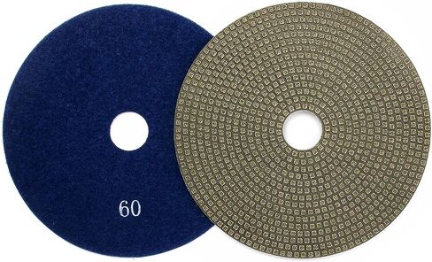4Set 5" Electroplated Diamond Polishing Pads 60-400 Grit - Wet Dry Sanding Tile Stone Marble Granite Concrete Ceramics Glass in Saudi Arabia