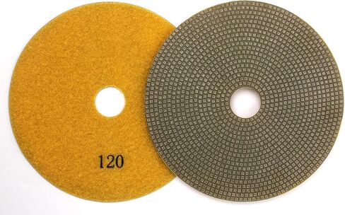4Set 5" Electroplated Diamond Polishing Pads 60-400 Grit - Wet Dry Sanding Tile Stone Marble Granite Concrete Ceramics Glass in Saudi Arabia