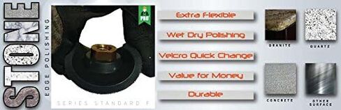 وسادة دعم مطاطية RBP101P من Stadea فائقة المرونة للحواف، تلميع زوايا ضيقة - أربور 5/8" 11 in Saudi Arabia