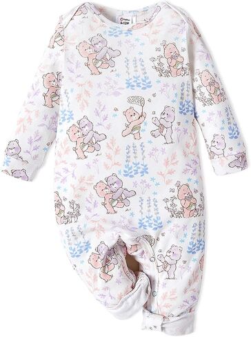 ملابس AdoraCute من PatPat Care Bears للأطفال البنات والأولاد مكونة من 3 قطع بأكمام طويلة من القطن للجنسين طقم رومبير للأطفال in Saudi Arabia