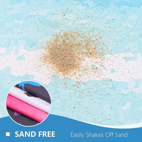 WELTRXE Microfiber Beach Towel Sand Free Quick Dry Compact Lightweight, 63"x31.5" Large Towels for Travel Sports Pool Swimming Bath Camping Yoga Adults, Big Thin Blue Tie Dye Summer Beach Pool Towels in Kuwait