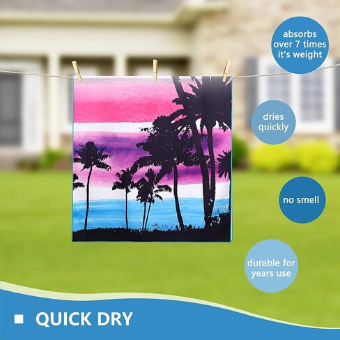 WELTRXE Microfiber Beach Towel Sand Free Quick Dry Compact Lightweight, 63"x31.5" Large Towels for Travel Sports Pool Swimming Bath Camping Yoga Adults, Big Thin Blue Tie Dye Summer Beach Pool Towels in Kuwait