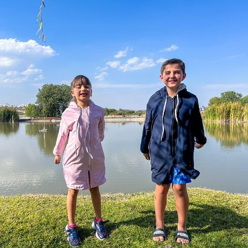 MACAR sport TOWEL swimming parka, waterproof fabric on the outside, dry jacket for kids and adults in Saudi Arabia