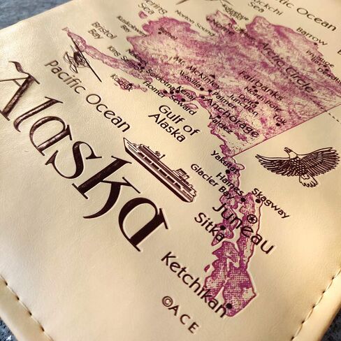 Longpro Large Alaska Map Leather Photo Album with 200 Horizontal Pockets, 4 x 6 Inch Photos in Saudi Arabia