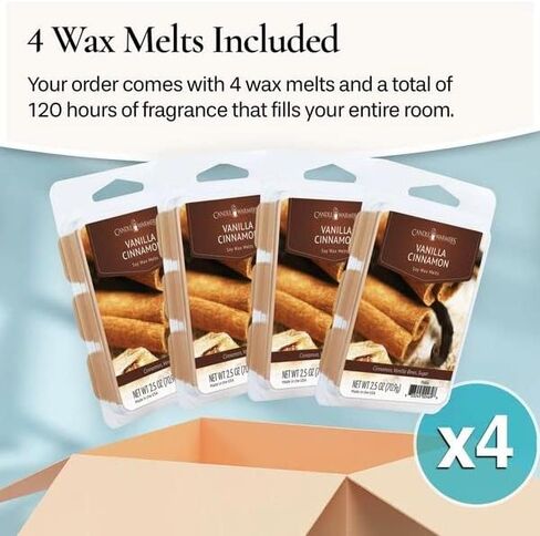 Candle Warmers Etc Classic Wax Melts 2.5oz, Balsam Fir Fragrance (4-Pack) – Each Pack has x4 2.5 oz Wax Melts and 30 Hours of Fragrance – Perfect for bedrooms, Living Rooms, and bathrooms in Kuwait