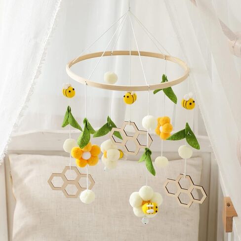 سرير أطفال متنقل للأولاد والبنات/النحل، سرير أطفال متنقل/سرير أطفال متنقل/كرة لباد محايدة للجنسين، متنقل/سقف متنقل in Kuwait