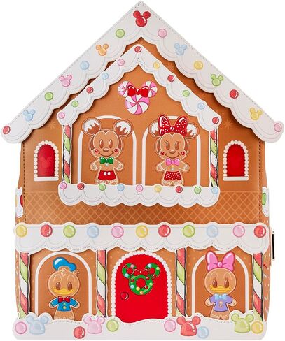 حقيبة ظهر صغيرة من Loungefly X Disney Mickey and Friends Gingerbread House - عشاق ديزني من Disneybound in Saudi Arabia