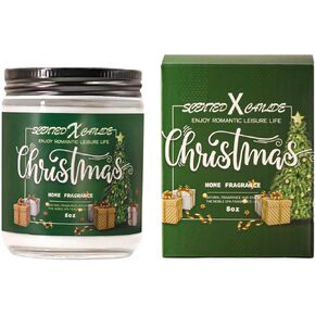 Christmas Scented Candle Gift Set,8 oz Aromatherapy Candles,Cedar Flavored Jar Candles, Christmas Party Indoor and Outdoor Decoration,Christmas Holiday Gifts for Mom and Women/Men in Kuwait