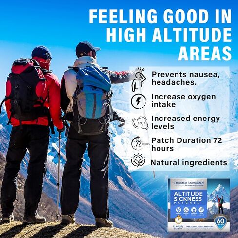 TUHIMO Altitude Sickness Prevention Patches | Pack of 50, Effective High Altitude Sickness Treatment Fights Symptoms in Kuwait