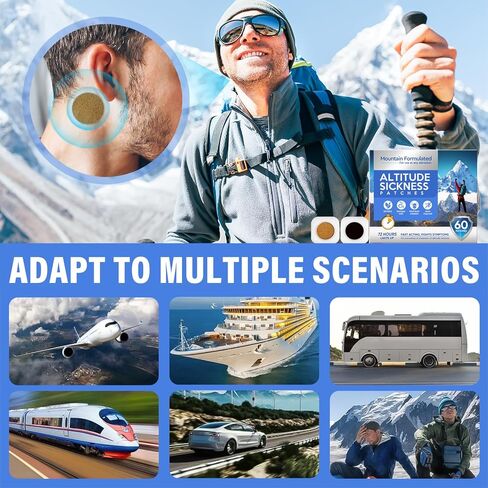 TUHIMO Altitude Sickness Prevention Patches | Pack of 50, Effective High Altitude Sickness Treatment Fights Symptoms in Kuwait