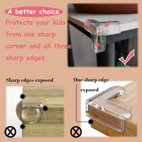 saicheek 4Pcs Small(Length: 1.4inch) Silicone Corner Protector Baby Proofing,Table Corner Protectors for Baby,Strong Adhesive T Shaped Baby Head Protector Table Corner Protectors for Furniture (4) in Saudi Arabia