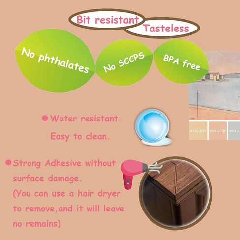 saicheek 4Pcs Small(Length: 1.4inch) Silicone Corner Protector Baby Proofing,Table Corner Protectors for Baby,Strong Adhesive T Shaped Baby Head Protector Table Corner Protectors for Furniture (4) in Saudi Arabia