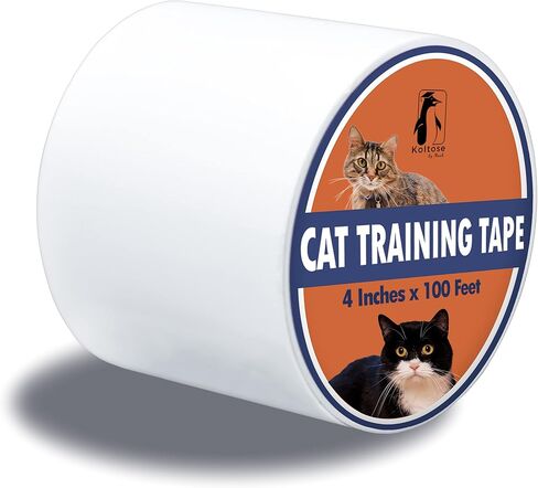 شريط تدريب القطط، 4 انش × 100 قدم، شريط تدريب القطط شفاف مزدوج الجوانب للطاولات والجلد والسجاد والجدران والاثاث، شريط تدريب الحيوانات الاليفة مضاد للخدش، شريط عريض للغاية لمنع خدش القطط in Kuwait