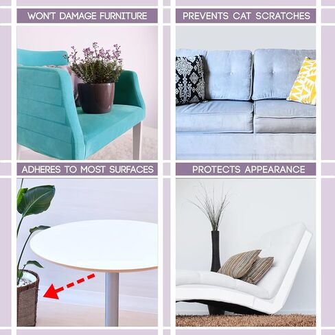 شريط تدريب القطط، 4 انش × 100 قدم، شريط تدريب القطط شفاف مزدوج الجوانب للطاولات والجلد والسجاد والجدران والاثاث، شريط تدريب الحيوانات الاليفة مضاد للخدش، شريط عريض للغاية لمنع خدش القطط in Kuwait