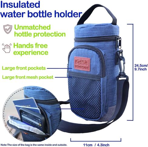 حامل زجاجة مياه معزول من Fivean مع حزام لـ 4ALLFAMILY BASE MODEL COOLER ومبرد صغير الحجم DISONCARE 60H COOLER لزجاجات مياه 25/32/40OZ للتخييم والسفر in Kuwait