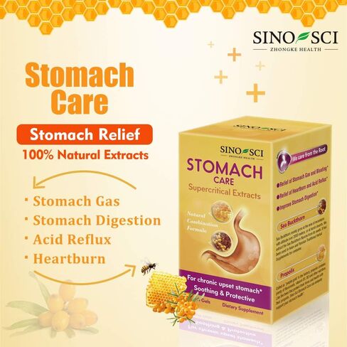 Sino-Sci Stomach Care - Stomach Relief of Stomach Gas and Bloating, Stomach Digestion, Relieve Heartburn and Acid Reflux, 30 Counts in Saudi Arabia