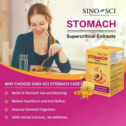 Sino-Sci Stomach Care - Stomach Relief of Stomach Gas and Bloating, Stomach Digestion, Relieve Heartburn and Acid Reflux, 30 Counts in Saudi Arabia