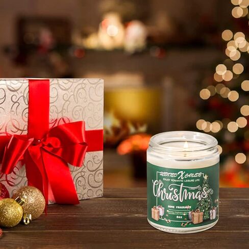 Christmas Scented Candle Gift Set,8 oz Aromatherapy Candles,Cedar Flavored Jar Candles, Christmas Party Indoor and Outdoor Decoration,Christmas Holiday Gifts for Mom and Women/Men in Kuwait