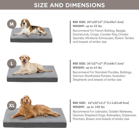 سرير كودي للكلاب الكبيرة - أسرّة للكلاب لتقويم العظام مع طبقة إسفنجية، بساط للكلاب ذو وجهين مع غطاء قابل للإزالة، سرير للحيوانات الأليفة مقاوم للماء ويمكن غسله في الغسالة، رمادي in Kuwait