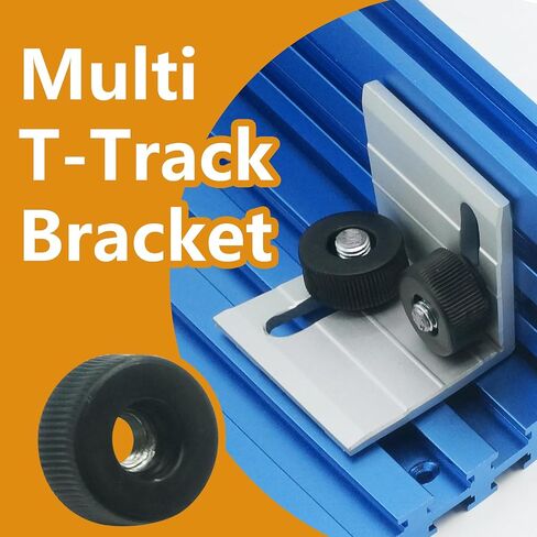 Bikykose 2 قطعة دعامة تثبيت متعددة على شكل حرف T، مجموعة توقف قصيرة على الجانبين لنظام T-Track لأعمال النجارة in Kuwait