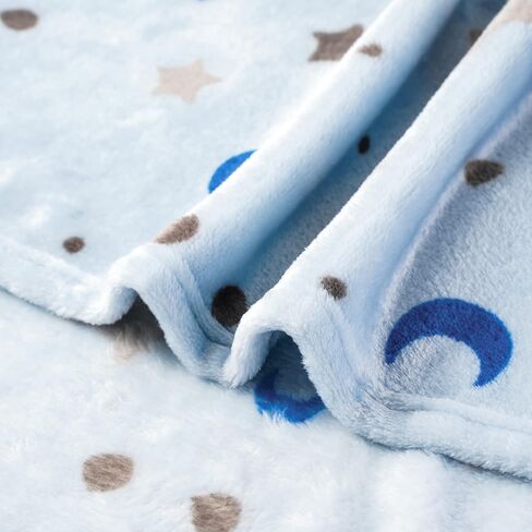Bunnikins & Clover Lightweight Plush Flannel Baby Blanket Super Soft for Boys and Girls, Kids Floral Fleece Baby Blanket, Portable Bed Throws for Baby Crib and Toddler Bed, 30"x36" in Saudi Arabia