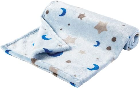 Bunnikins & Clover Lightweight Plush Flannel Baby Blanket Super Soft for Boys and Girls, Kids Floral Fleece Baby Blanket, Portable Bed Throws for Baby Crib and Toddler Bed, 30"x36" in Saudi Arabia