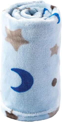 Bunnikins & Clover Lightweight Plush Flannel Baby Blanket Super Soft for Boys and Girls, Kids Floral Fleece Baby Blanket, Portable Bed Throws for Baby Crib and Toddler Bed, 30"x36" in Saudi Arabia
