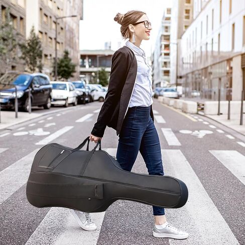 Cello Case Soft Padded for Cello 1/4, Cello Travel Gig Bag with Multiple Pockets, Thick Padded Cello Gig Bag with Adjustable Shoulder Straps & Handle in Kuwait