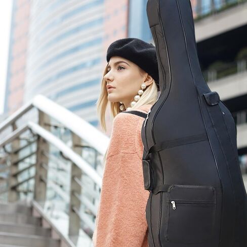 Cello Case Soft Padded for Cello 1/4, Cello Travel Gig Bag with Multiple Pockets, Thick Padded Cello Gig Bag with Adjustable Shoulder Straps & Handle in Kuwait