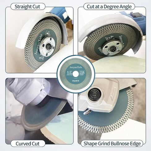 JeeynoTols Tile Diamond Saw Blade - 2pcs 4.5"/115mm Dual Coated Cutting and Grinding Disc Arbor 7/8"-5/8" for Granite Marble Quartz Ceramic Porcelain Blade in Saudi Arabia