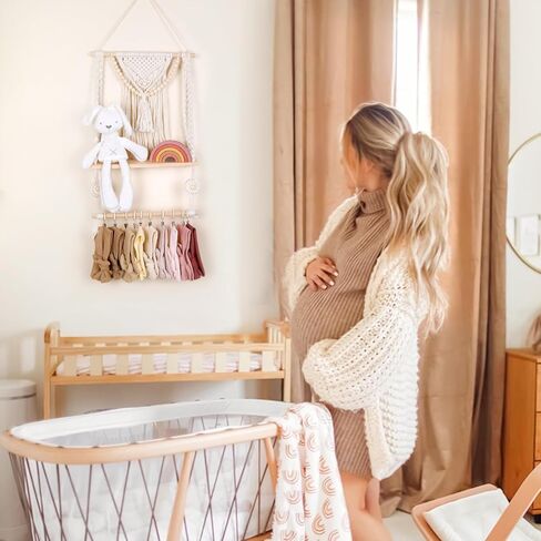 حامل عصابة رأس بابوبيت للفتيات الصغيرات، منظم أقواس الشعر للتعليق على الحائط، منظم إكسسوارات الشعر لعصابات رأس الطفل، ديكور منزلي بوهو لغرفة الأطفال الصغار in Kuwait