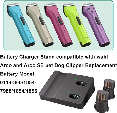 حامل شاحن بطارية مع نوع C، متوافق مع wahl Arco وArco SE pet Dog Clipper موديل 0114-300/1854-7988/1854/1855 (حامل الشاحن) in Kuwait