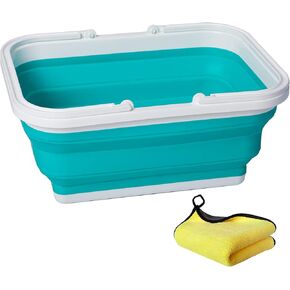 AUTODECO Collapsible Sink with Handle Towel, 2.37 Gal / 9L Foldable Wash Basin for Washing Dishes, Camping, Hiking and Home in Saudi Arabia