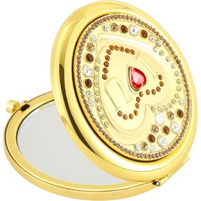 ROTIESS Noble Vintage Compact Mirror Exquisite Luxury Vintage Enamel Pocket Mirror, Makeup Mirror,Gift for Friend Woman, Mum's Gift in Kuwait
