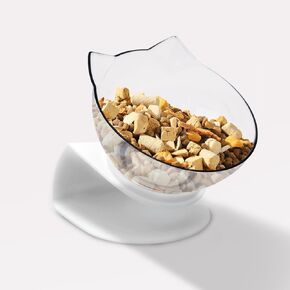 Raised Cat Food Bowl with Stand, Elevated Cat Bowl Whisker Friendly Tilted Cat Bowls Anti Vomiting Cat Bowls for Kitten，Cat Bowl Holds About 1 Cup of Pet Food in Kuwait