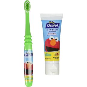 منظف أسنان/لثة الأطفال من اوراجل، موز التفاح، مجموعة واحدة، 3 عبوات in Kuwait