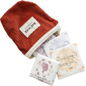 4 حزم قماش حقيبة تخزين المناديل الصحية عملية بأسعار معقولة الفوط الصحية الحقيبة الحيض حقيبة صغيرة فترة حقيبة للفتيات في سن المراهقة النساء in Kuwait